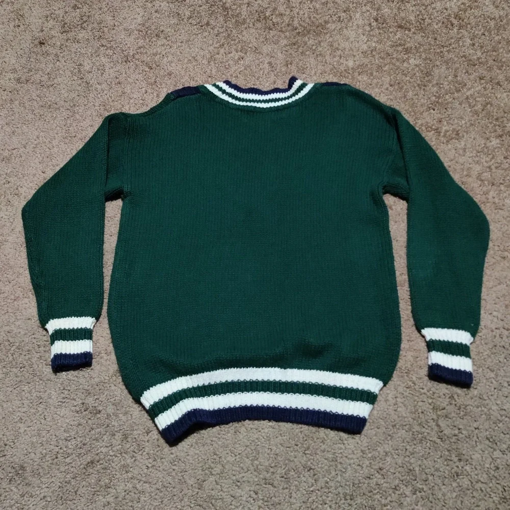 Vintage Nuggets Sweater Preppy College Highschool Cheer Cable Knit Women's Small